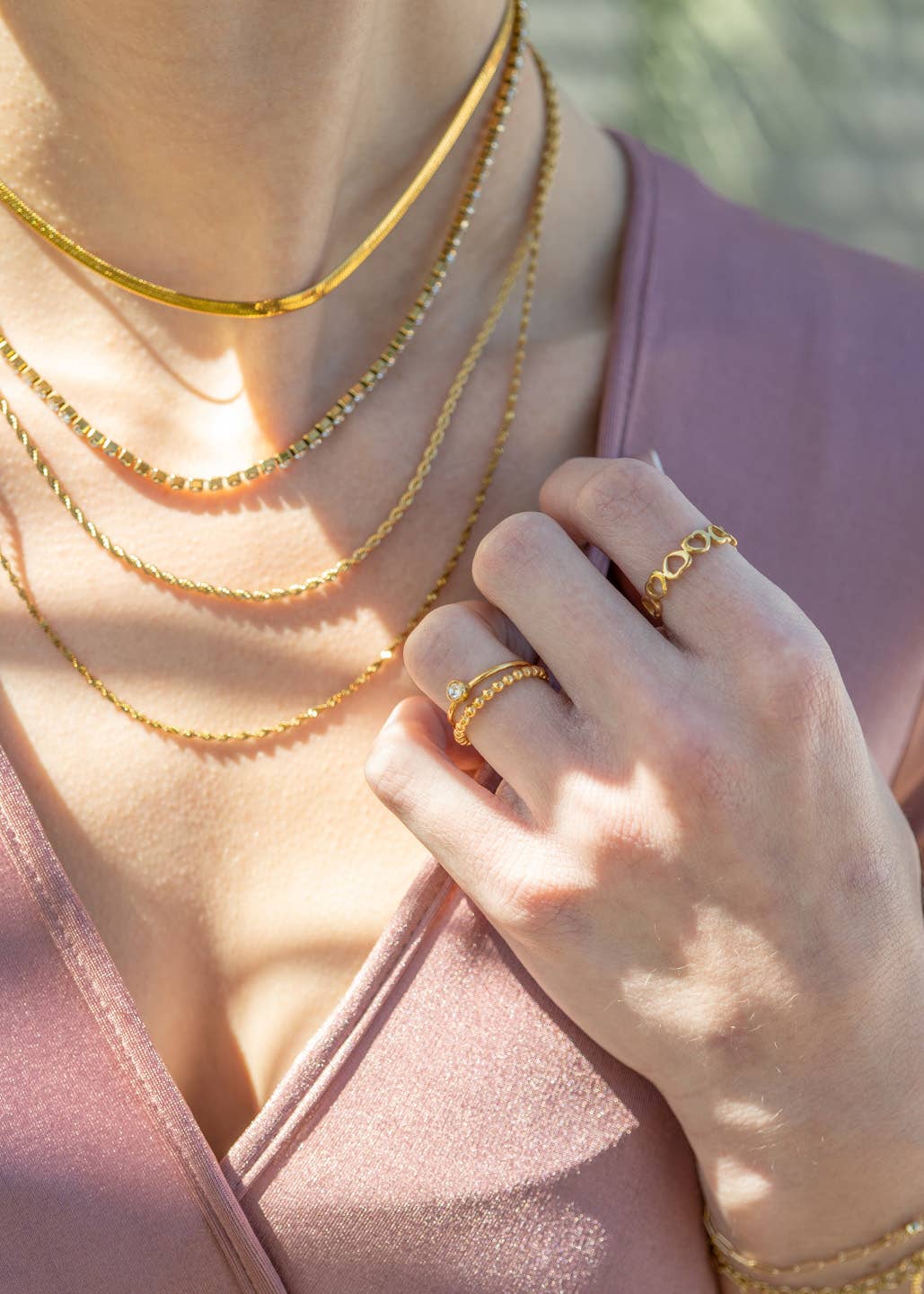 Gold Rope Chain Necklace