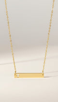 18k Gold Plated - Hallow Cross Gold Bar Neckalce - KM Jewelry Co.