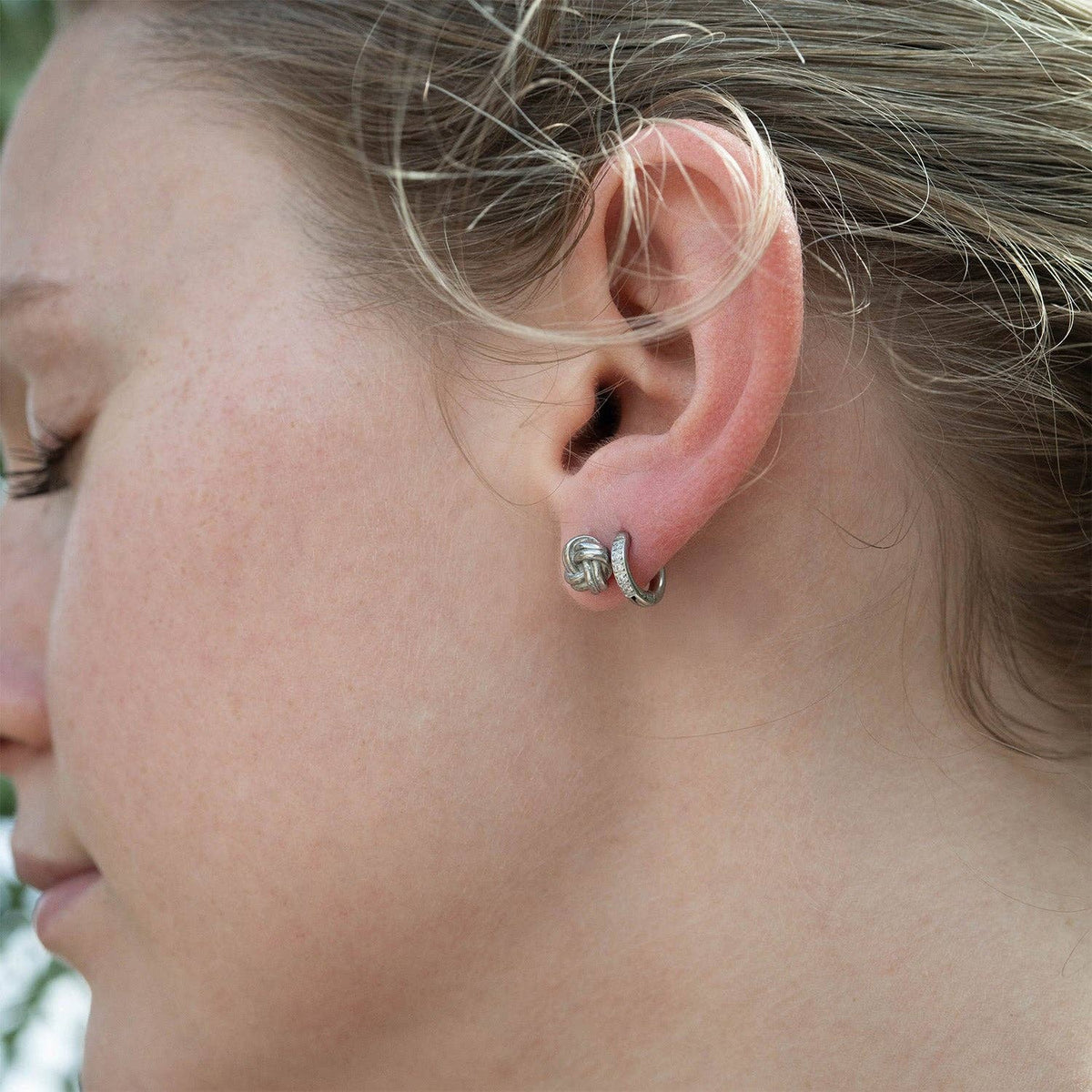 18K Gold PVD Stainless Steel CZ Mini Huggie Earrings - KM Jewelry Co.