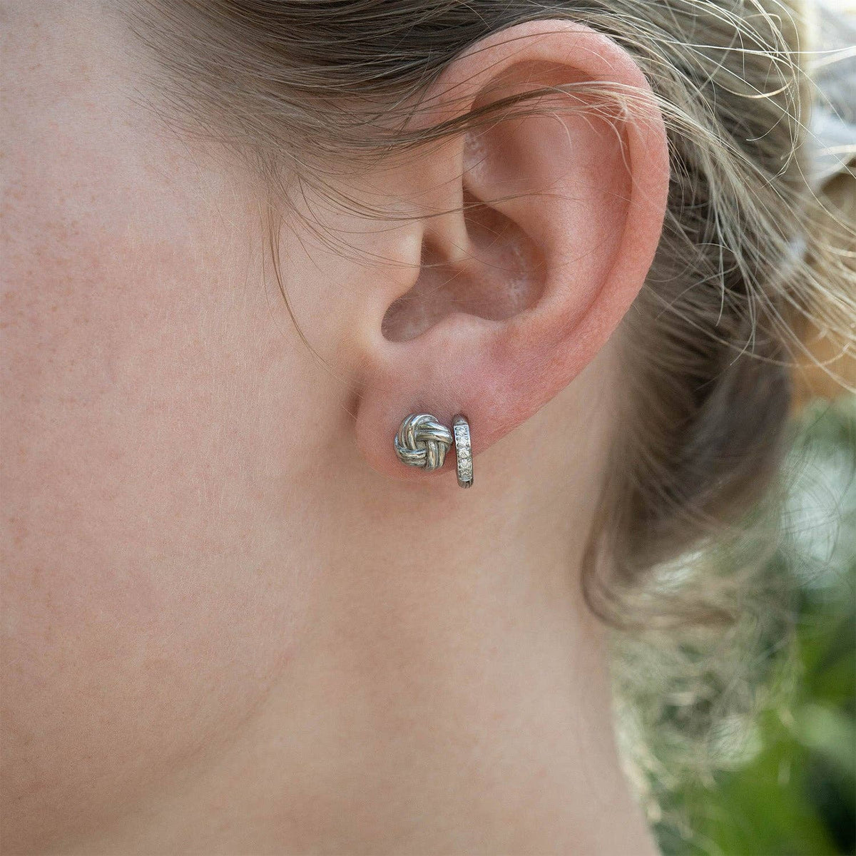18K Gold PVD Stainless Steel CZ Mini Huggie Earrings - KM Jewelry Co.