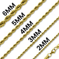 Gold Rope Chain Necklace