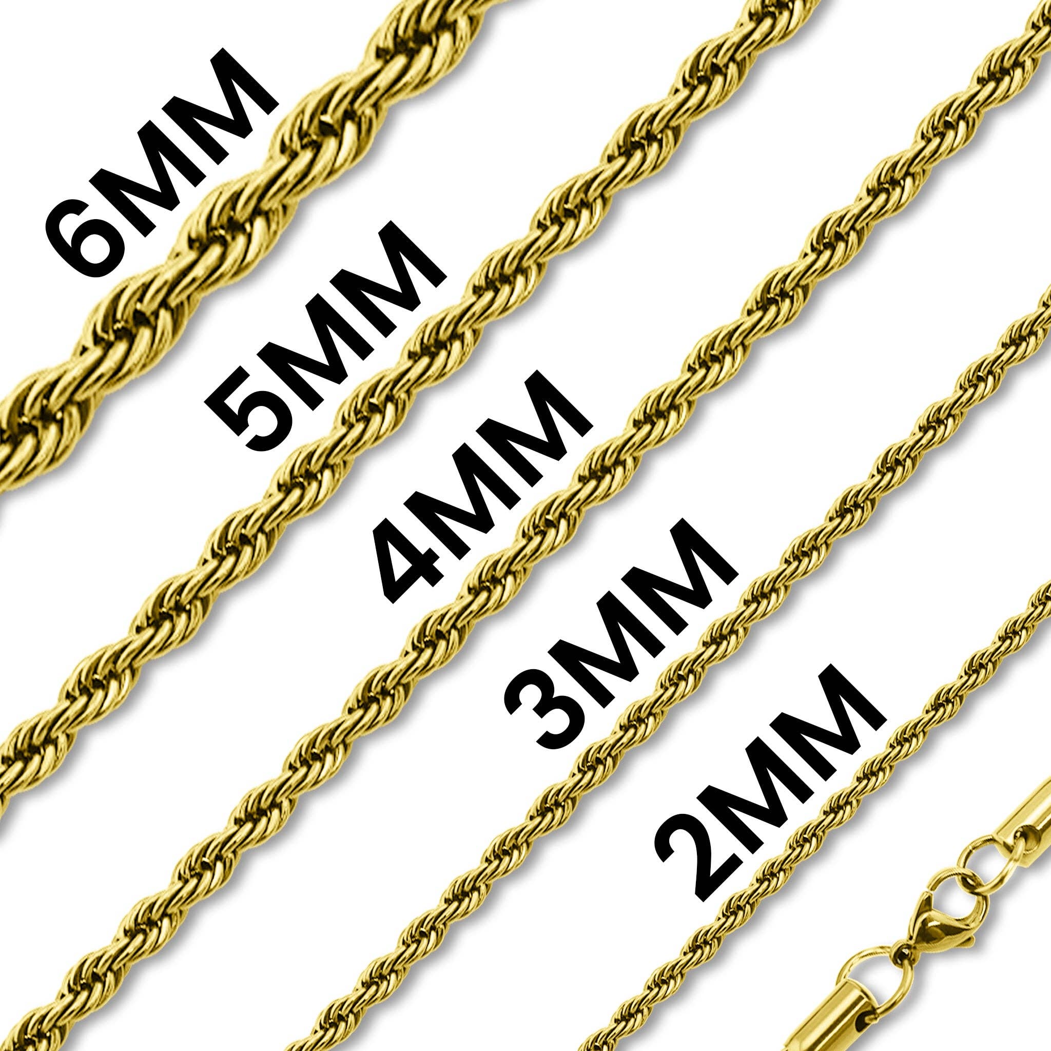 Gold Rope Chain Necklace