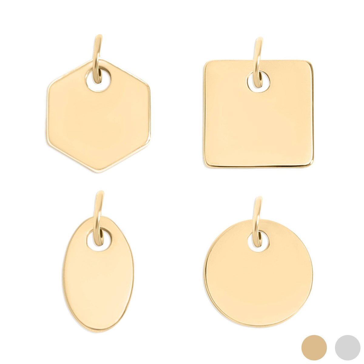 18K Gold PVD Stainless Steel Blank Jewelry Tags