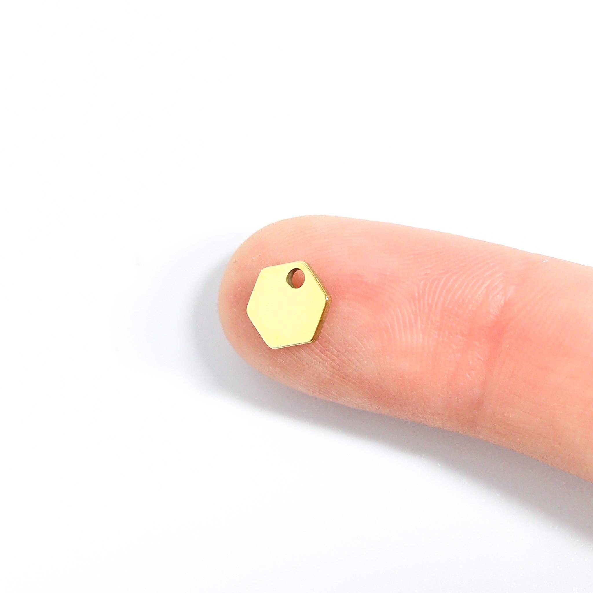 18K Gold PVD Stainless Steel Blank Jewelry Tags