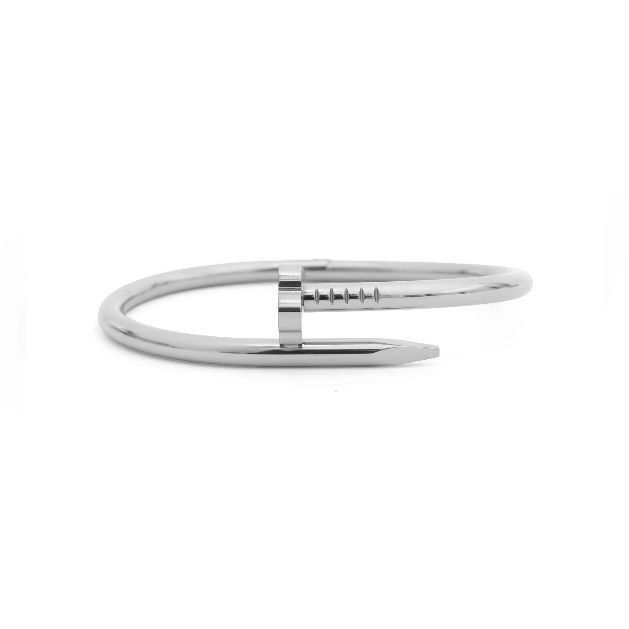 18K Gold PVD Stainless Steel Floral Nail Bangle