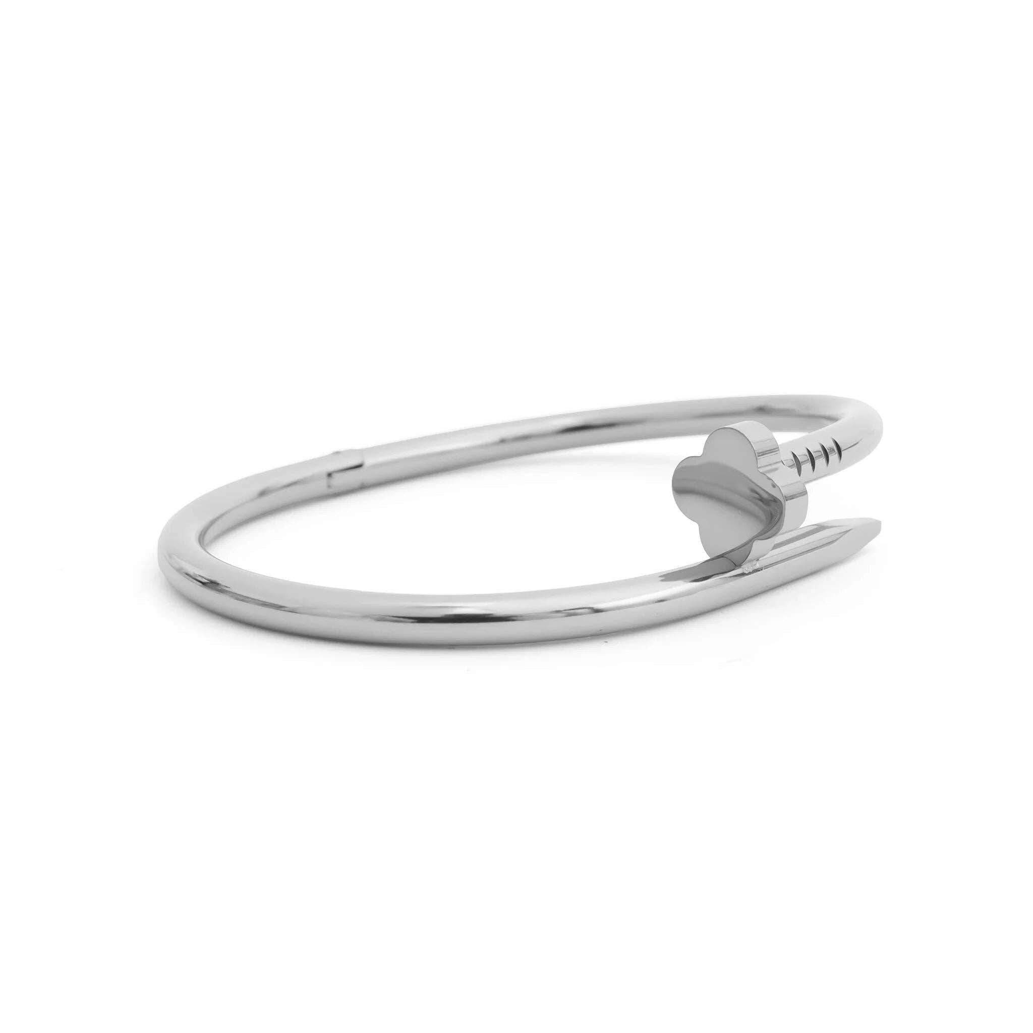 18K Gold PVD Stainless Steel Floral Nail Bangle