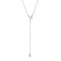 18K Gold PVD Stainless Steel Butterfly Lariat Necklace