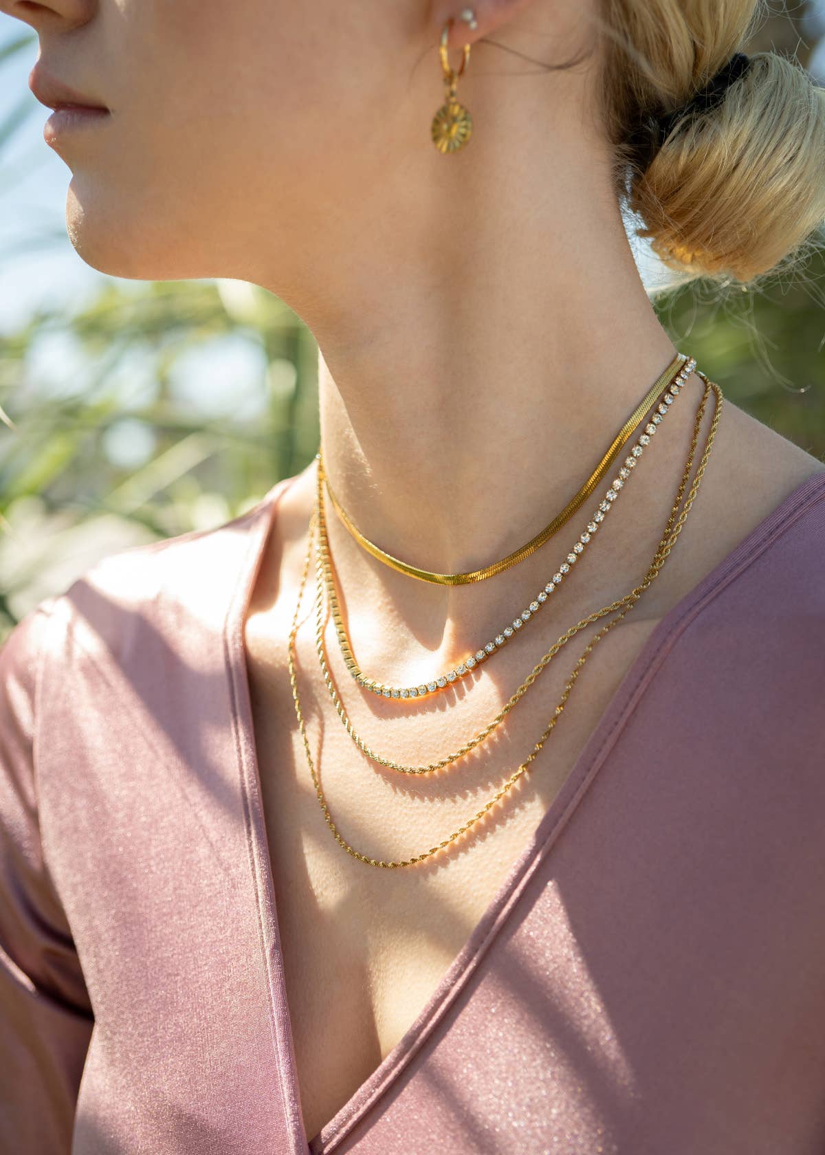 Gold Rope Chain Necklace