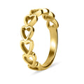Stainless Steel PVD Coated Sideways Heart Stacking Ring