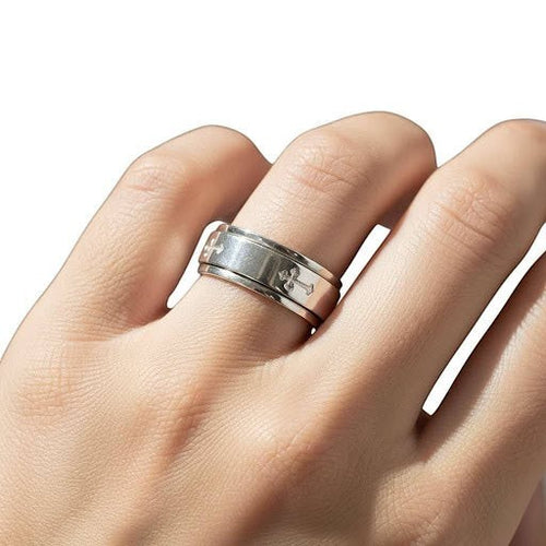 Armor of Faith Ring in Highly Polished Stainless Steel
