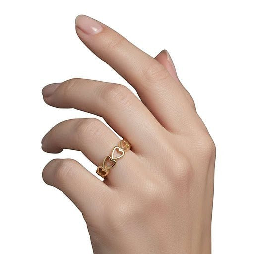 Love Is Eternal Ring in 18K Gold PVD Stainless Steel