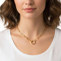 Unity Paperclip Charm Holder Necklace in 18K Gold PVD Stainless Steel