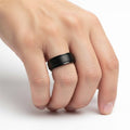 The Obsidian Faith Band in Stainless Steel