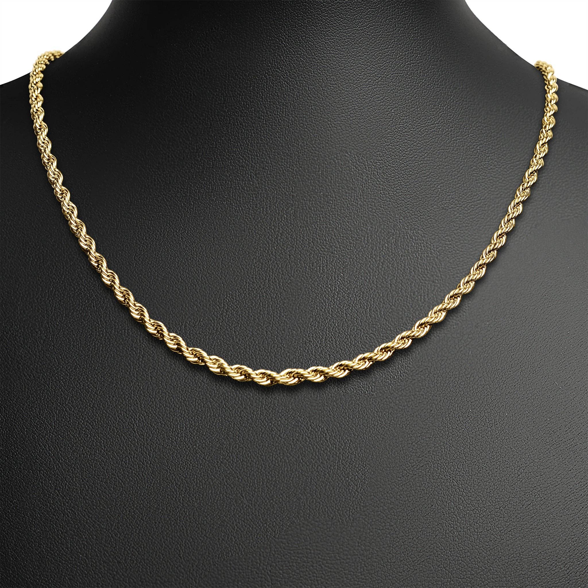 Gold Rope Chain Necklace