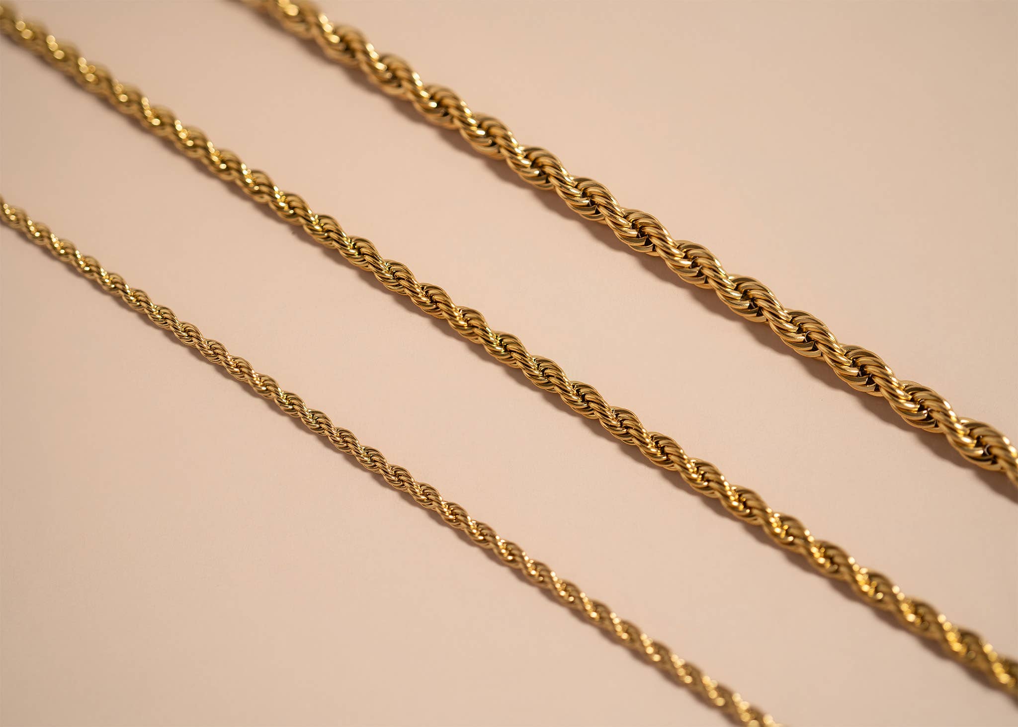 Gold Rope Chain Necklace