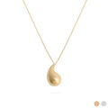 18k Gold PVD Stainless Steel Tear Drop Charm Necklace