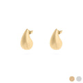 18K Gold PVD Stainless Steel Tear Drop Stud Earrings