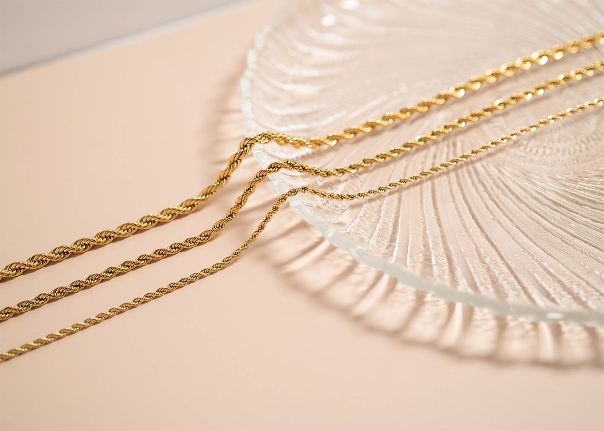 Gold Rope Chain Necklace