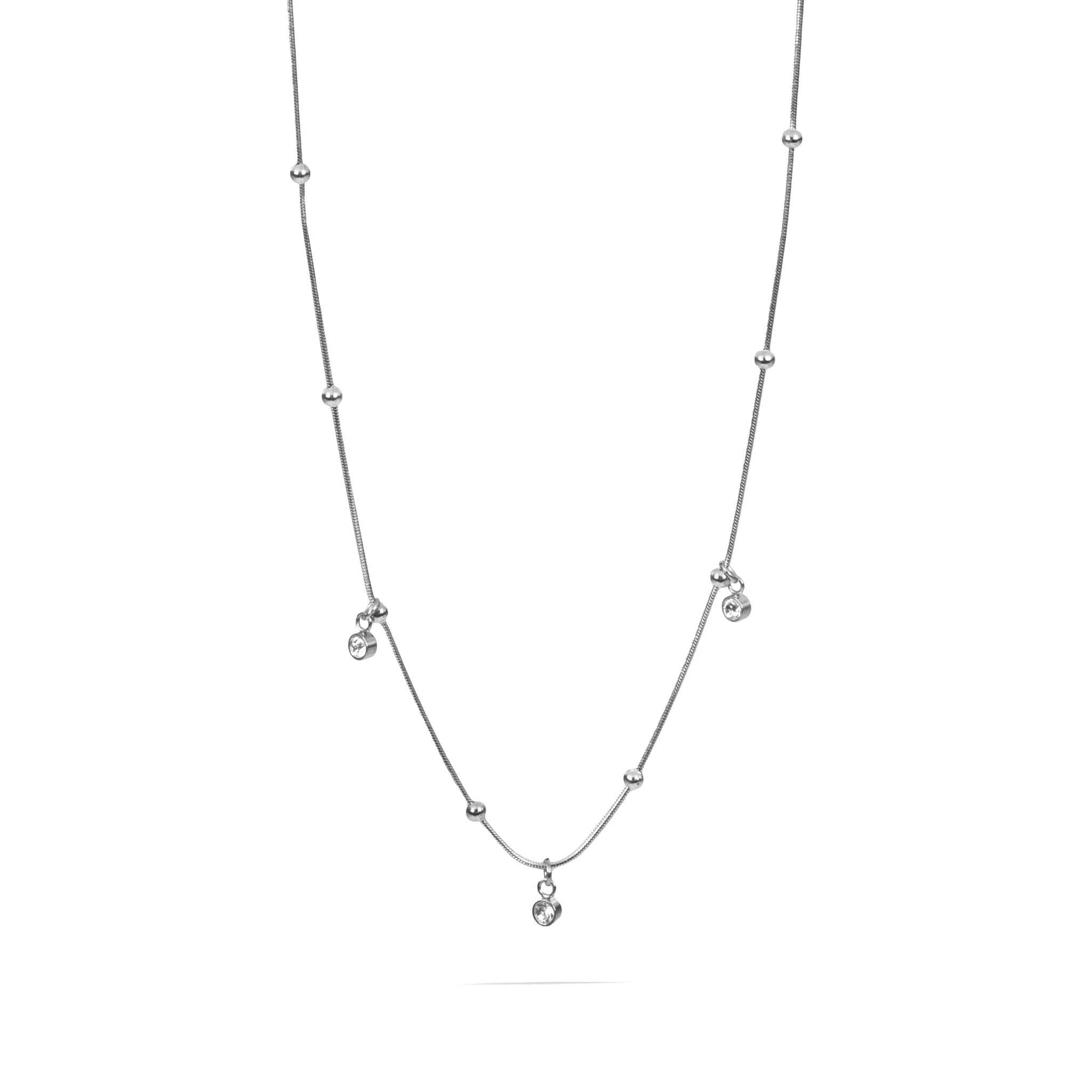 18K Gold PVD Stainless Steel Dangle Stone Necklace