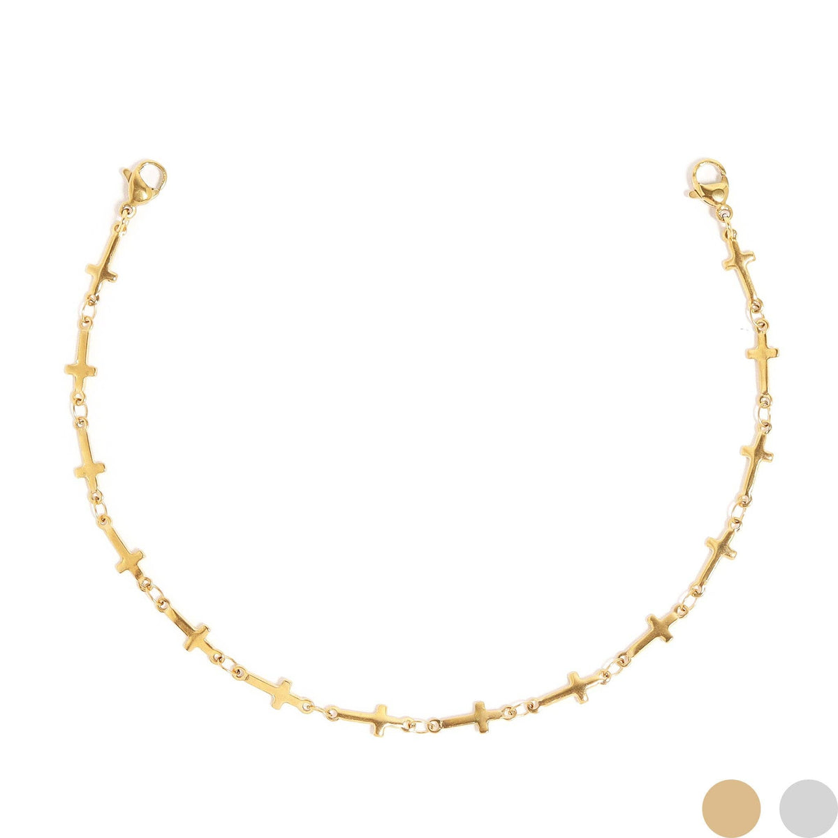 Trucker Hat Chain: 18K Gold PVD Stainless Steel Cross - KM Jewelry Co.